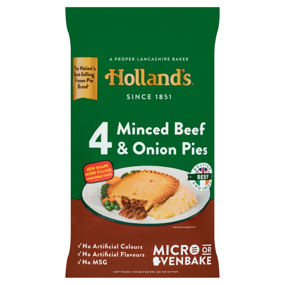 Holland's inced Beef & Onion Pies (4s × 7)