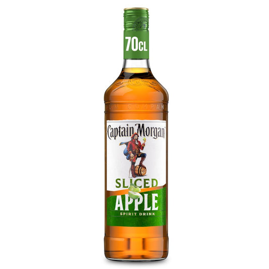 Captain Morgan Sliced Apple Rum Based Spirit Drink 25% vol 70cl Bottle (70Cl × 6)