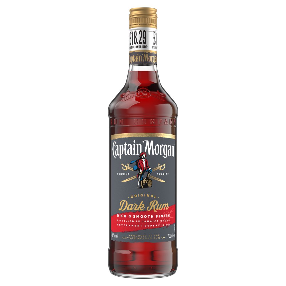 Captain Morgan Dark Rum 40% vol 70cl £18.29 PMP  (70Cl × 6)