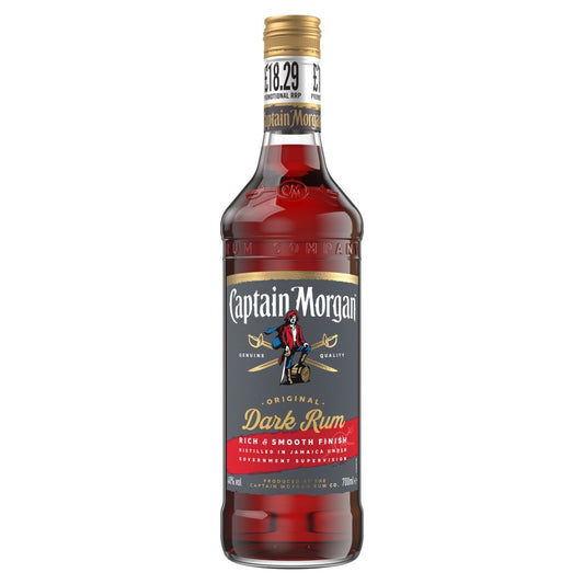 Captain Morgan Dark Rum 40% vol 70cl £18.29 PMP  (70Cl × 6)