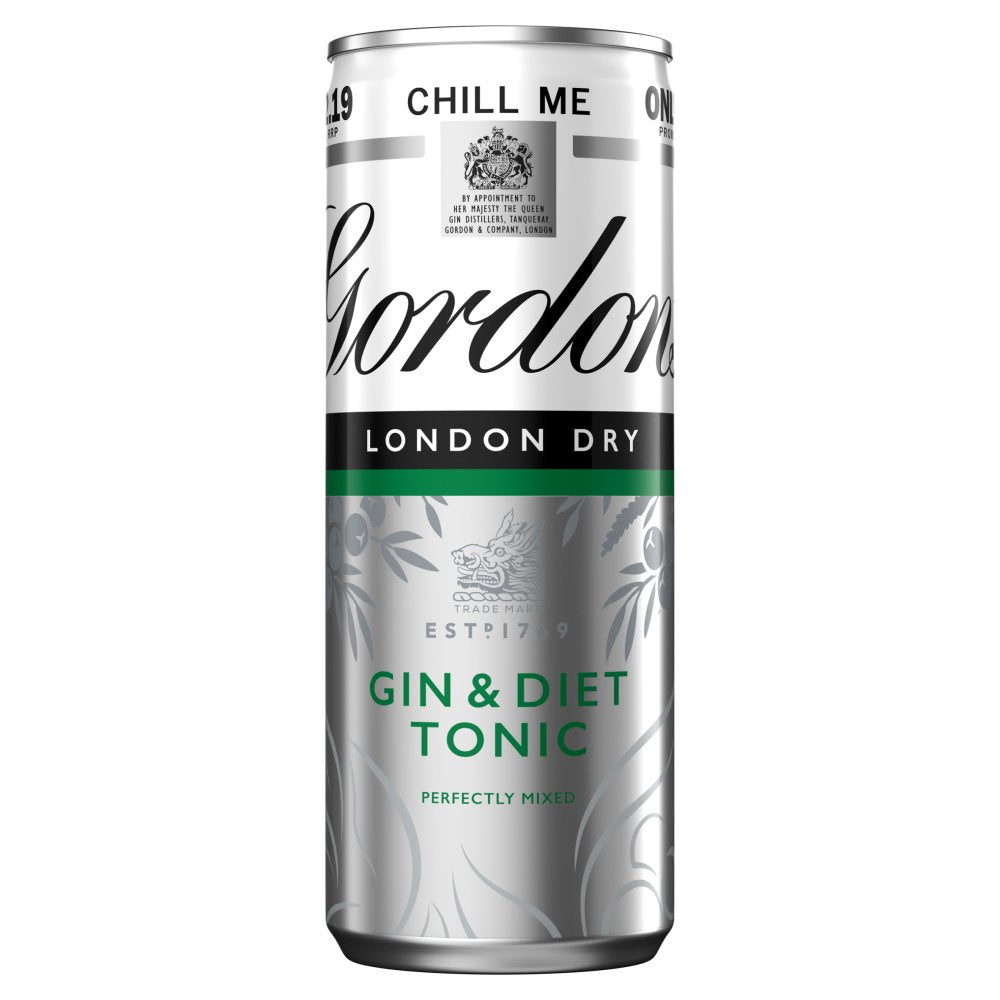 Gordon's Gin & Diet Tonic 5% vol 250ml Can PMP £2.19 (250ml x 12 x 1)