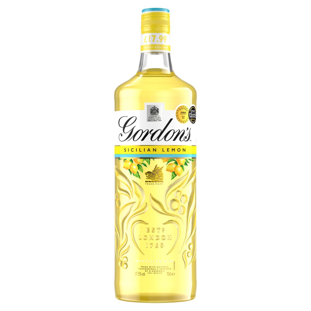 Gordon's Sicilian Lemon Gin 70cl £17.99 (70Cl × 6)