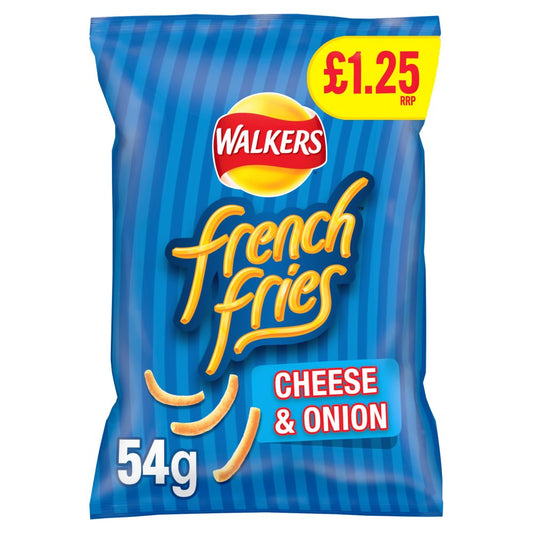 Walkers French Fries Cheese & Onion Snacks Crisps £1.25 RRP PMP (54g × 18 × 1)