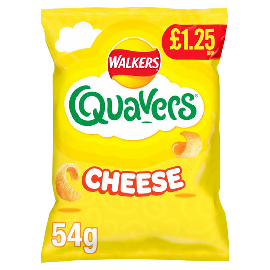 Walkers Quavers Cheese Snacks Crisps £1.25 RRP PMP (54g × 18 × 1)