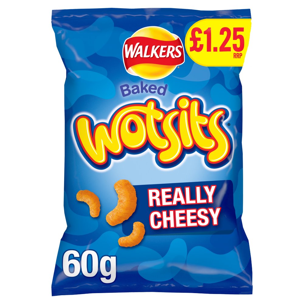 Walkers Wotsits Cheese Snacks Crisps £1.25 RRP PMP (60g × 18 × 1)