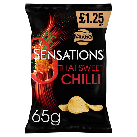 Walkers Sensations Thai Sweet Chilli Crisps £1.25 RRP PMP (65g × 18 × 1)