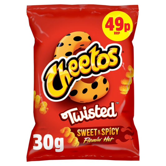 Cheetos Twisted Sweet & Spicy Snacks Crisps 49p RRP PMP (30g × 30 × 1)