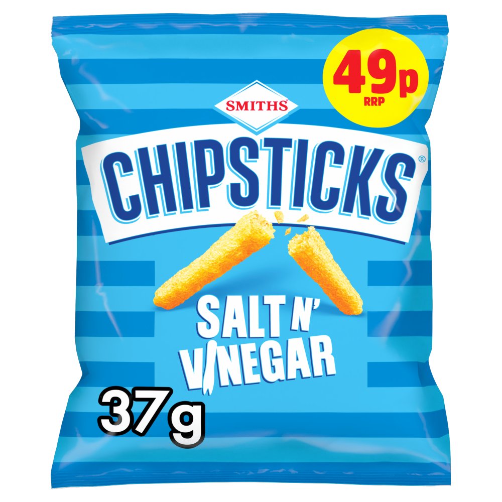 Smiths Chipsticks Salt & Vinegar Snacks Crisps 49p RRP PMP (37g × 30 × 1)