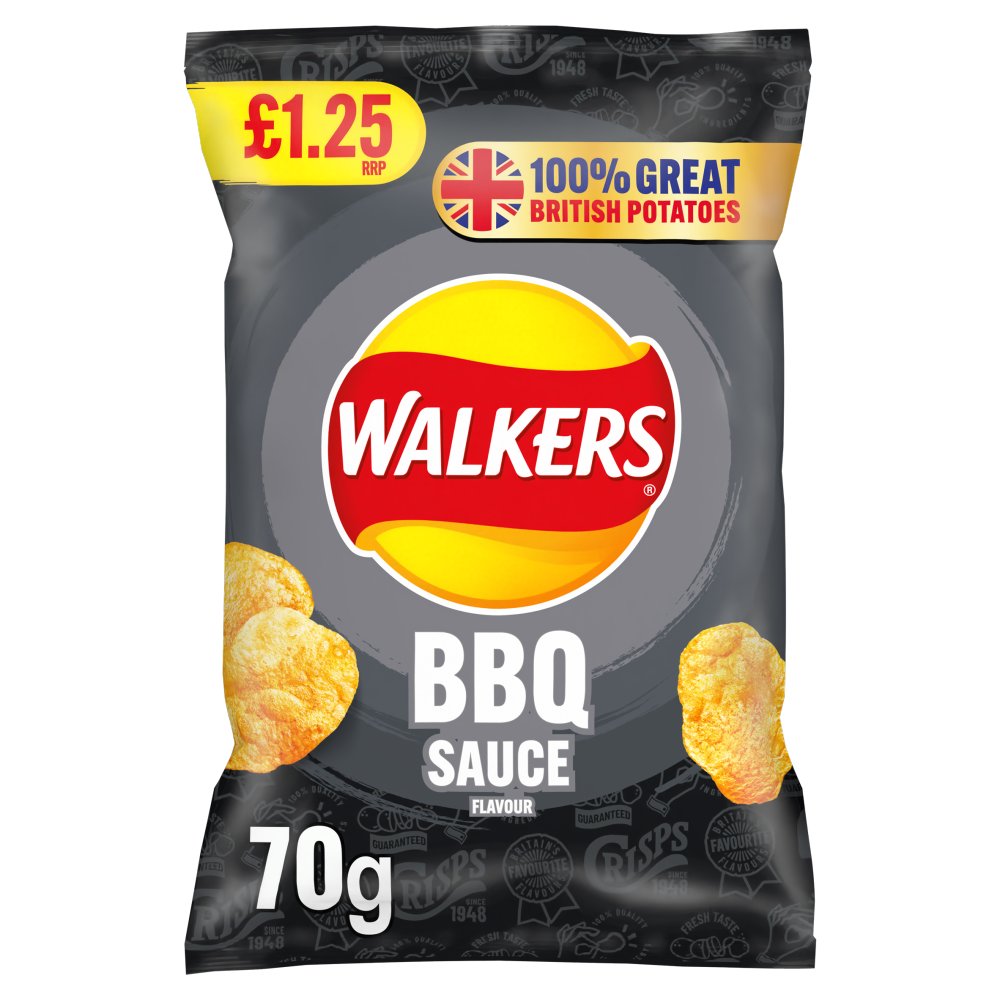 Walkers BBQ Sauce Sharing Bag Crisps (70g × 18 × 1)