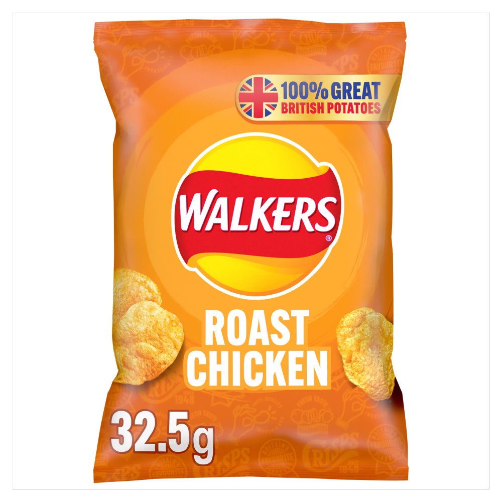 Walkers Roast Chicken Crisps (32.5g × 32 × 1)