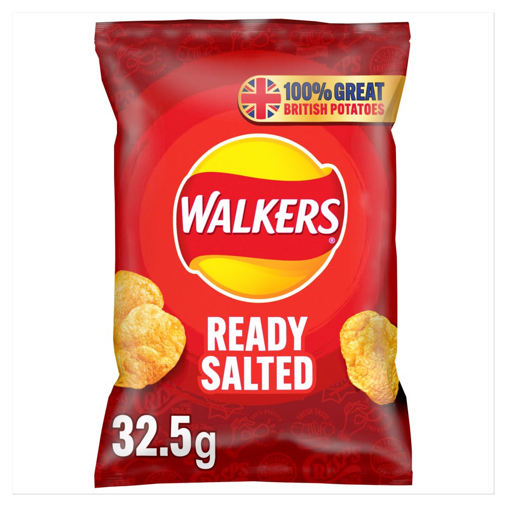 Walkers Ready Salted Crisps (32.5g × 32 × 1)