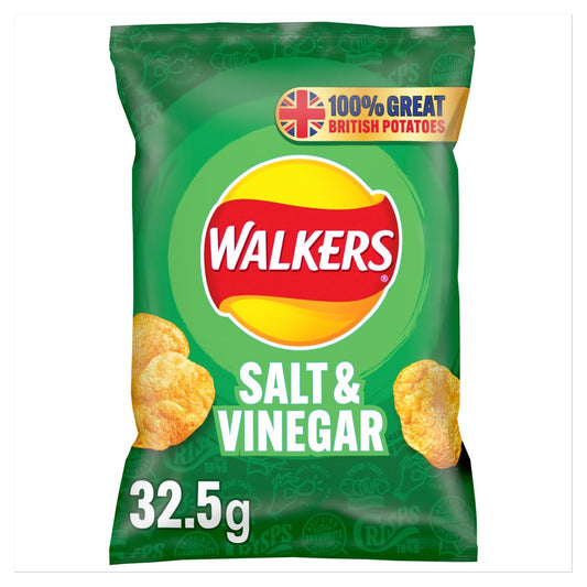 Walkers Salt & Vinegar Crisps (32.5g × 32 × 1)