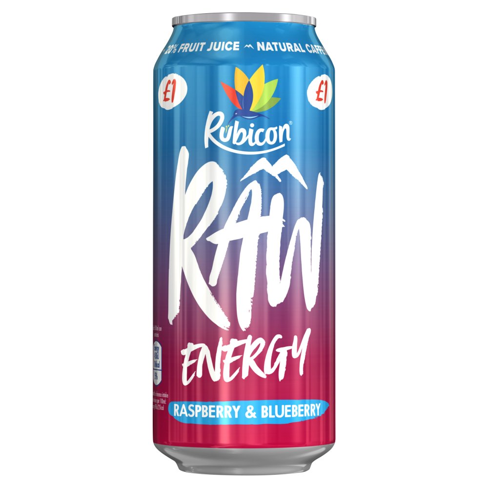 Rubicon Raw Energy Raspberry & Blueberry (500ml × 12 × 1)