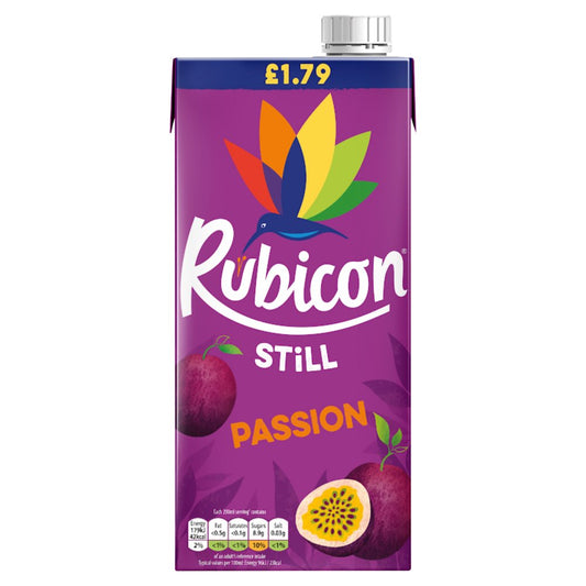 Rubicon Still Passion Juice Drink 1 Litre (1Ltr × 12 × 1)