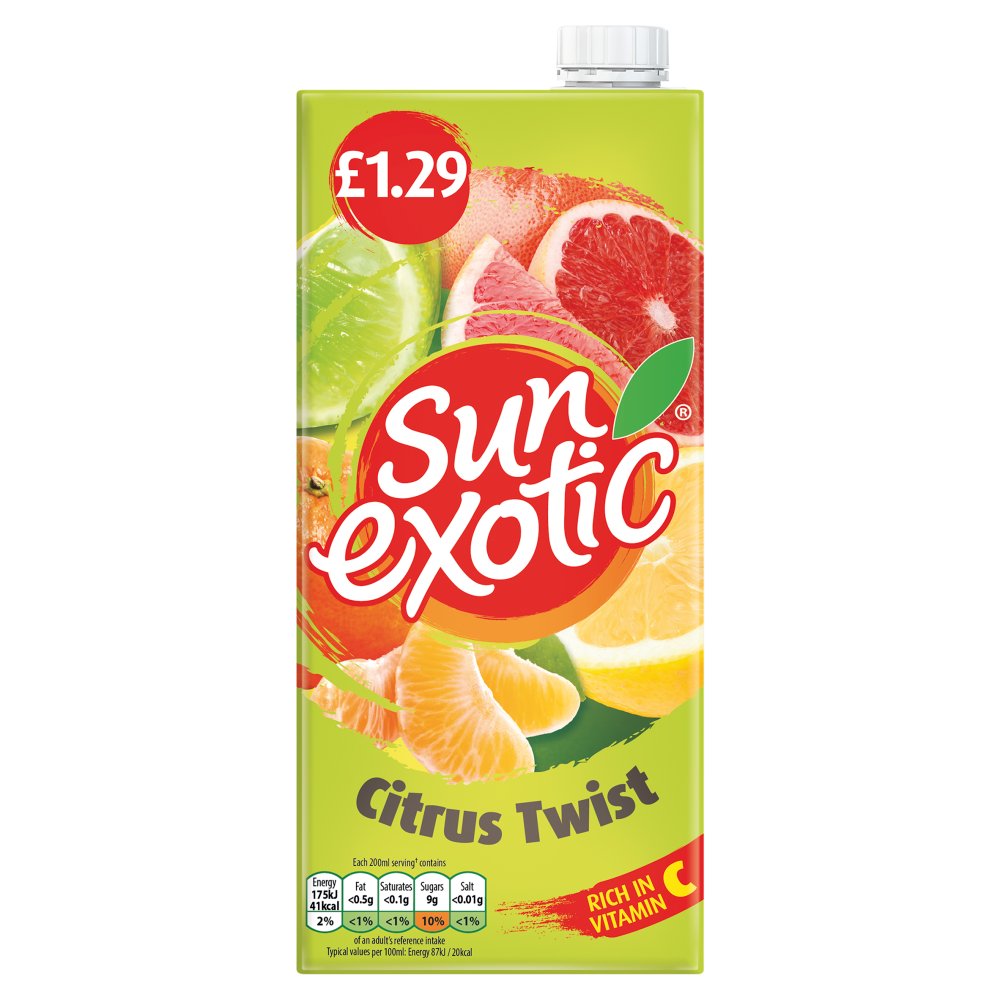 Sun Exotic Citrus Twist 1 Litre (1Ltr × 12 × 1)