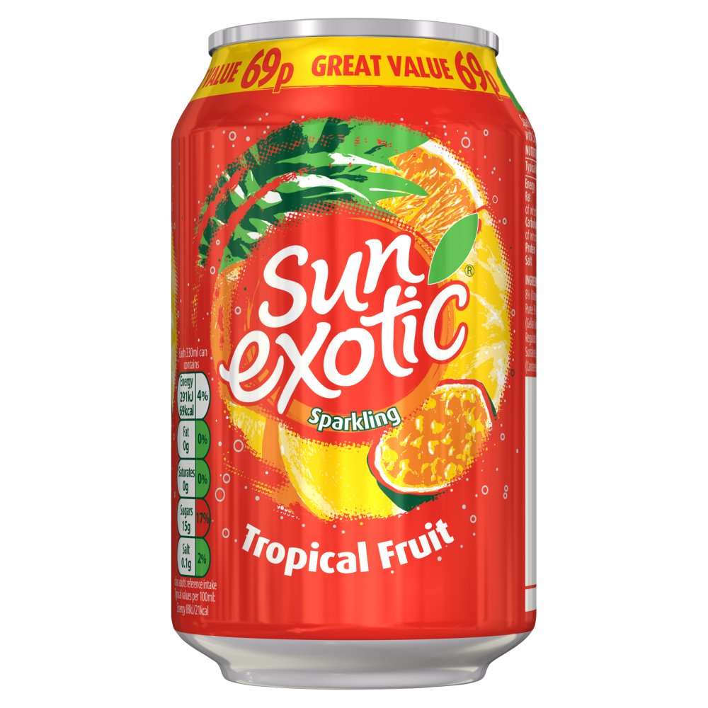 Sun Exotic Sparkling Tropical Fruit (330ml × 24 × 1)