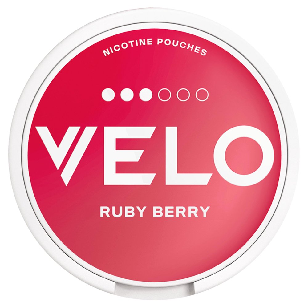 Velo Ruby Berry  Nicotine Pouches (20pk × 10 × 1)