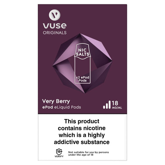 Vuse Originals ePod eLiquid Pods Very Berry (2Xcartridg × 5 × 1)