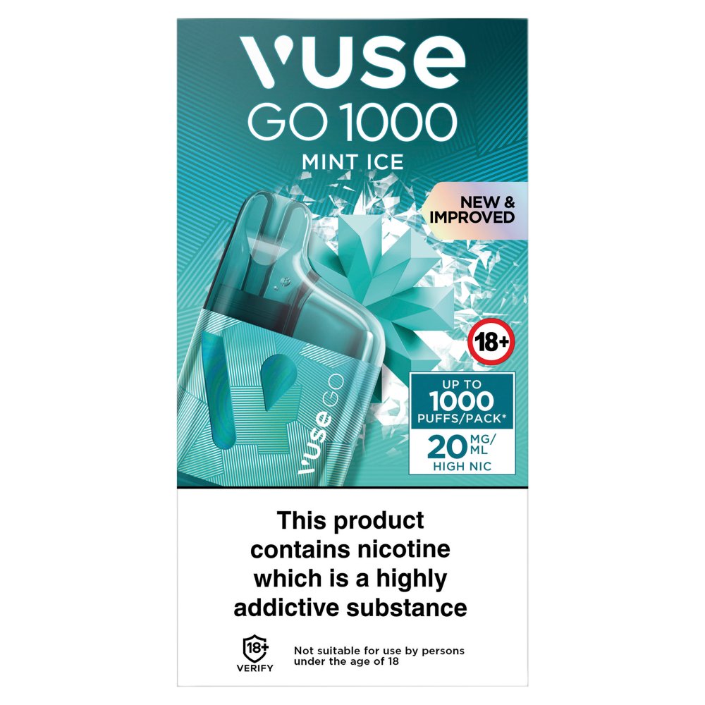 Vuse Go 1000 Box Mint Ice (20Mg × 10 × 1)