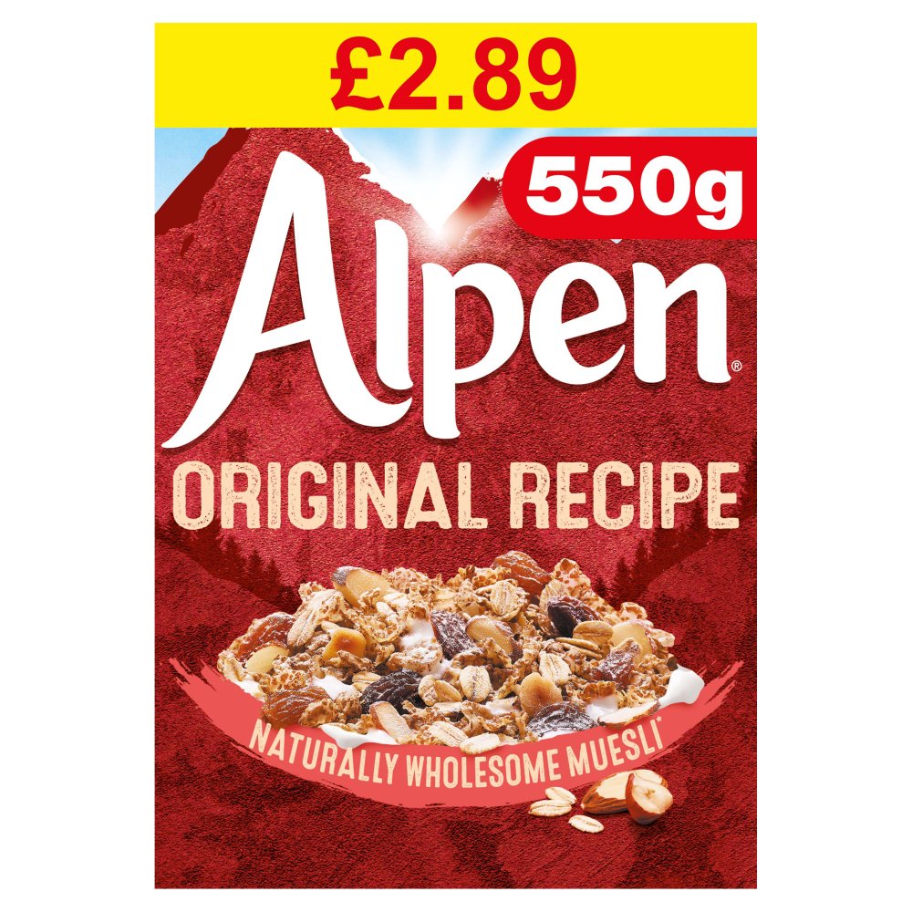 Alpen Original 6x case PMP £2.89 (550g × 6 × 1)