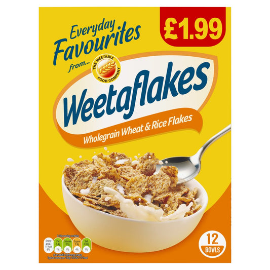 Weetabix Weetaflakes Wholegrain Wheat & Rice Flakes (375g × 10 × 1)