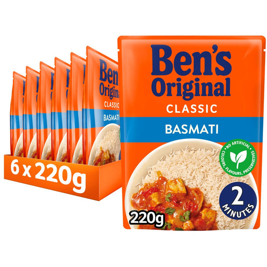 Bens Original Basmati Microwave Rice (220g × 6 × 1)