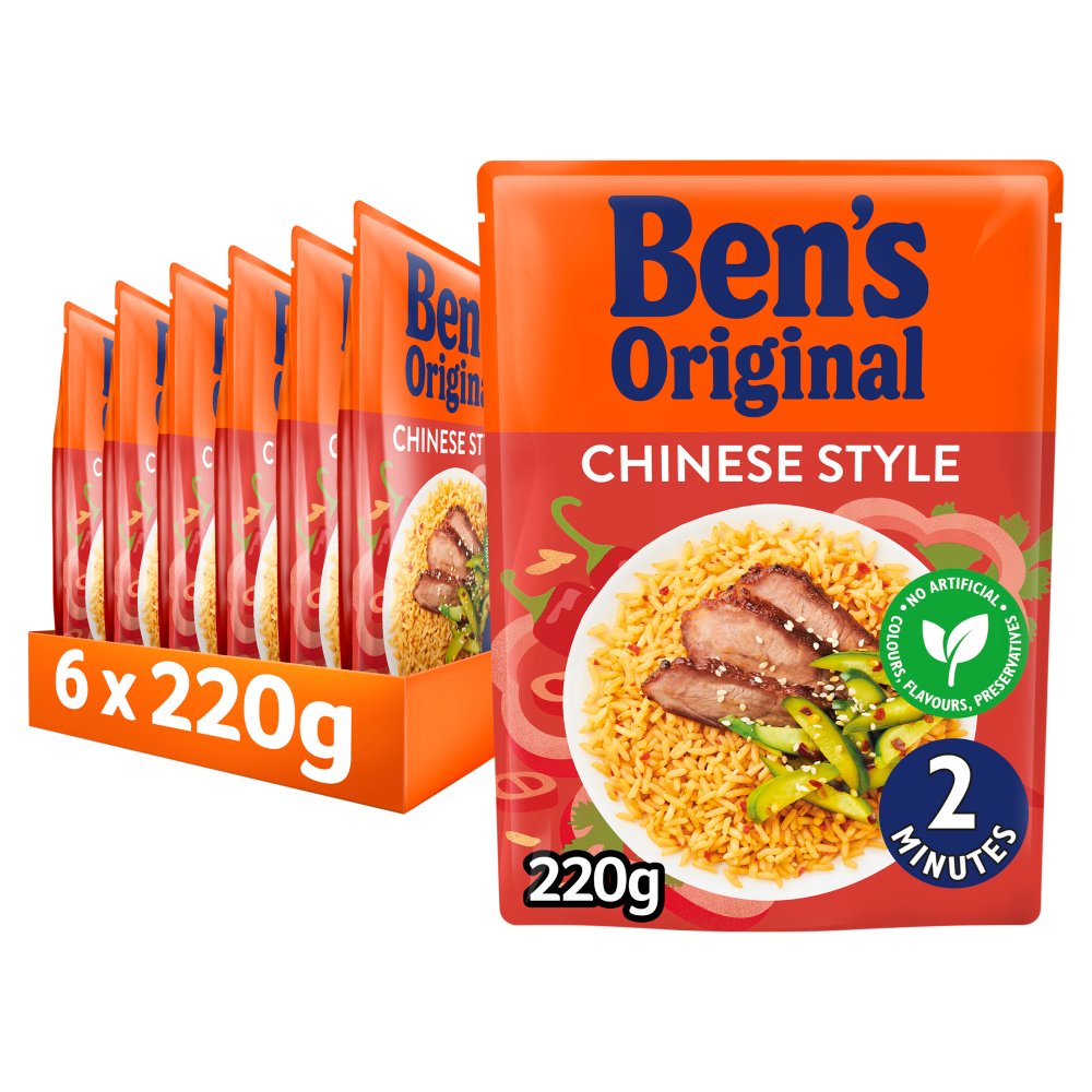 Bens Original Chinese Style Microwave Rice (220g × 6 × 1)