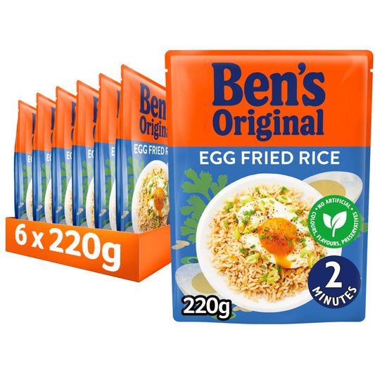 Bens Original Egg Fried Microwave Rice (220g × 6 × 1)