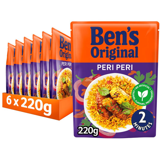 Bens Original Peri Peri Microwave Rice (220g × 6 × 1)