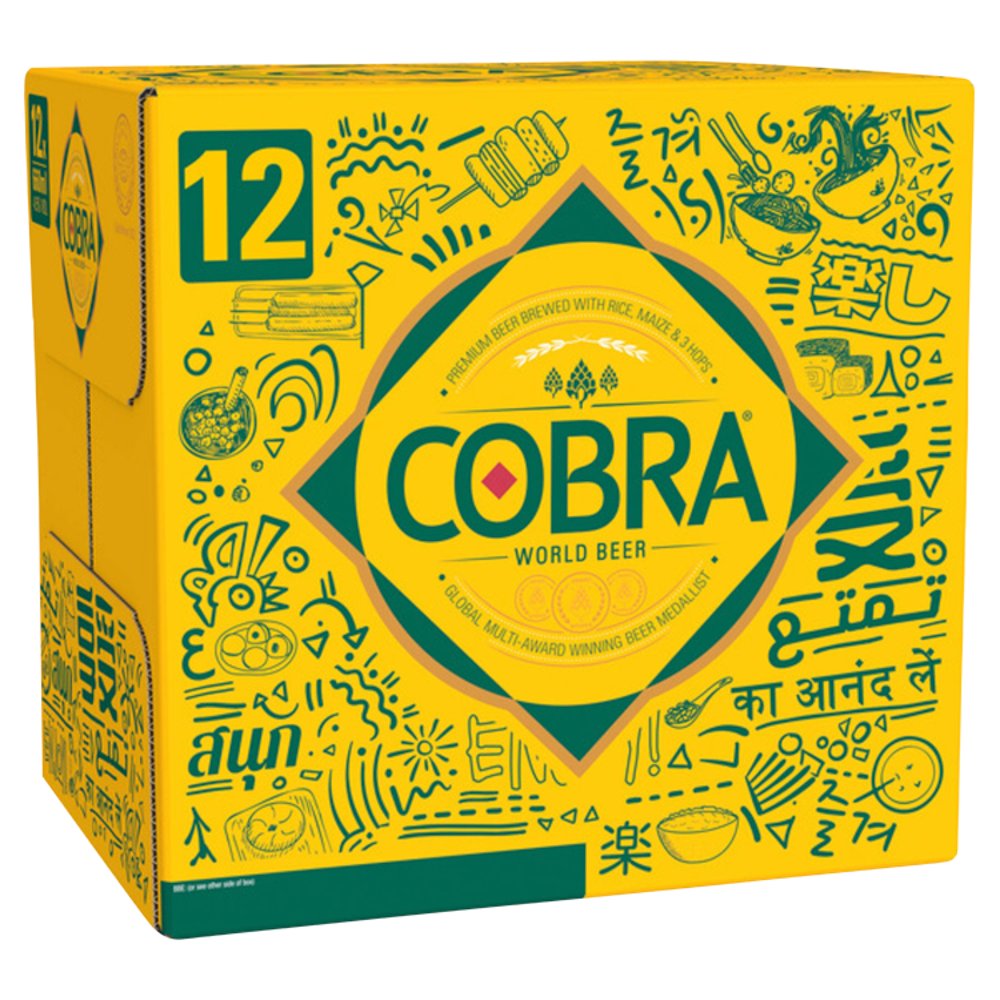 Cobra Premium World Lager Beer Bottle (660ml × 12 × 1)