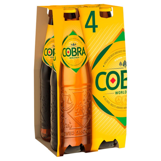 Cobra Premium World Lager Beer Bottle (330ml × 6 × 1)