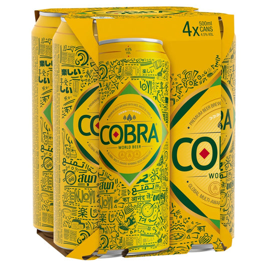 Cobra Premium World Lager Beer Can (500ml × 6 × 1)