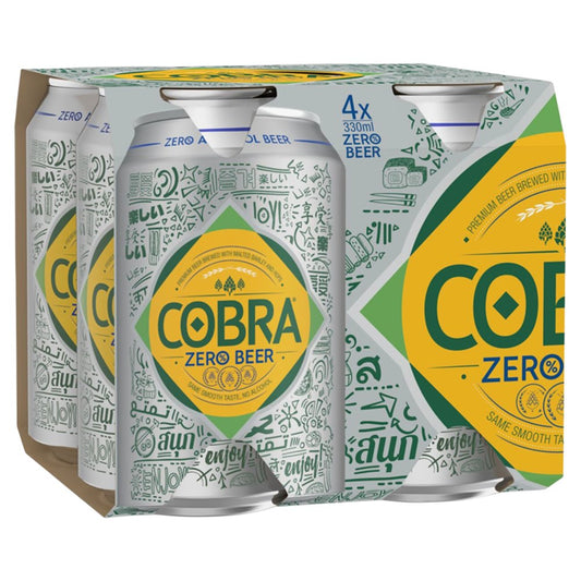 Cobra Zero Premium Alcohol Free World Lager Beer (330ml × 6 × 1)