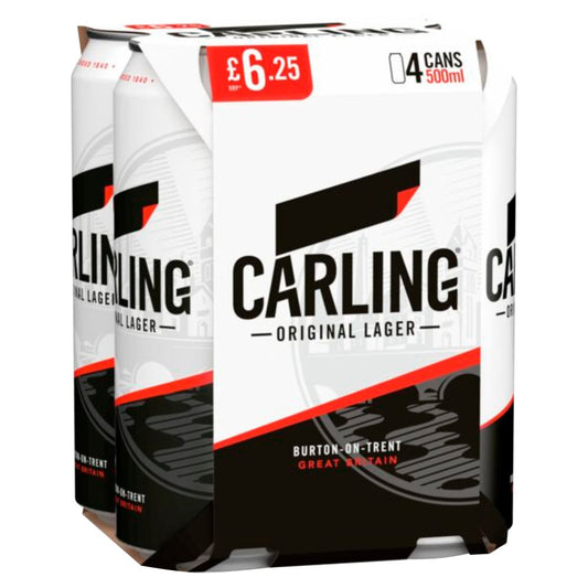 Carling Original Lager Beer Can (500ml × 6 × 1)