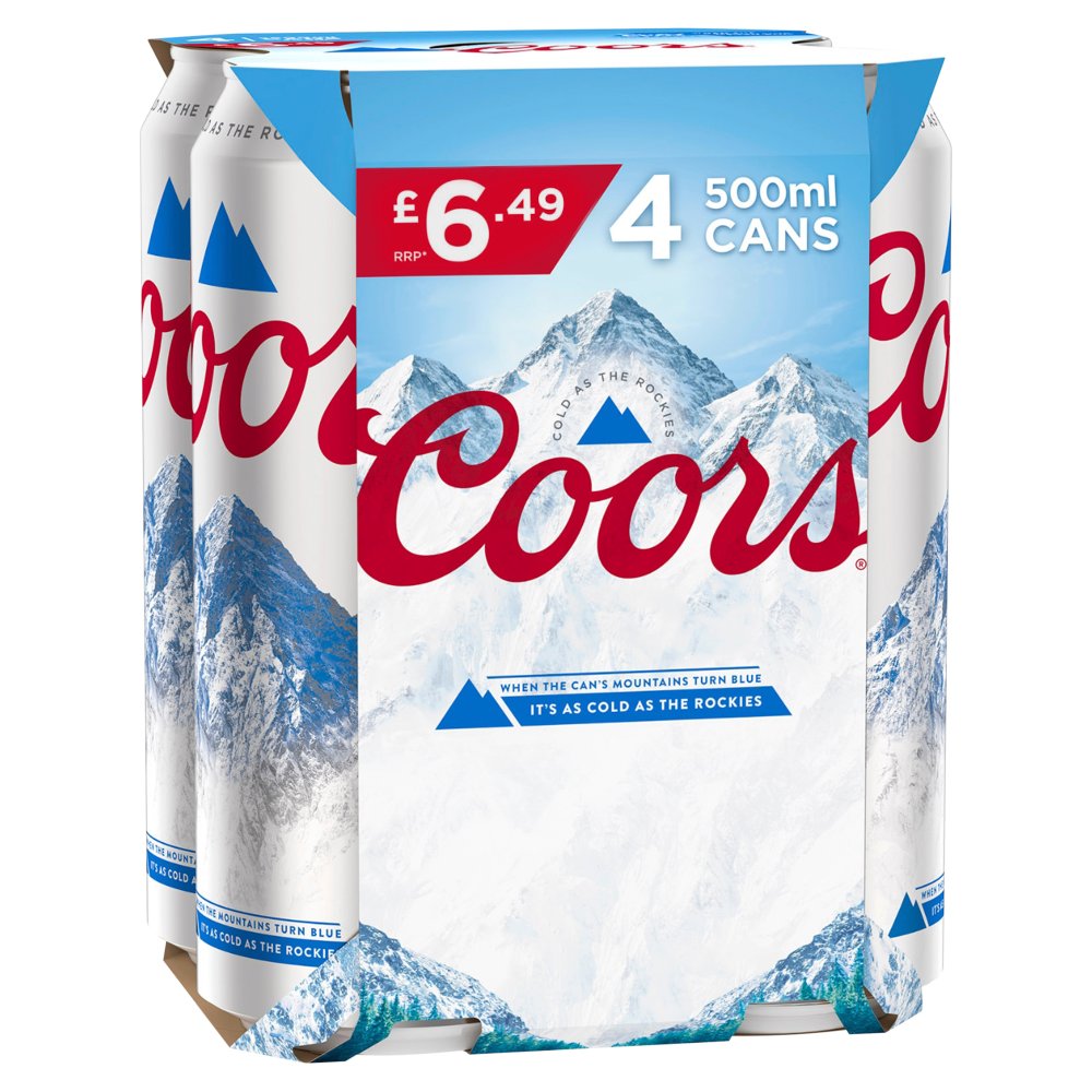 Coors Lager Beer Can (500ml × 6 × 1)