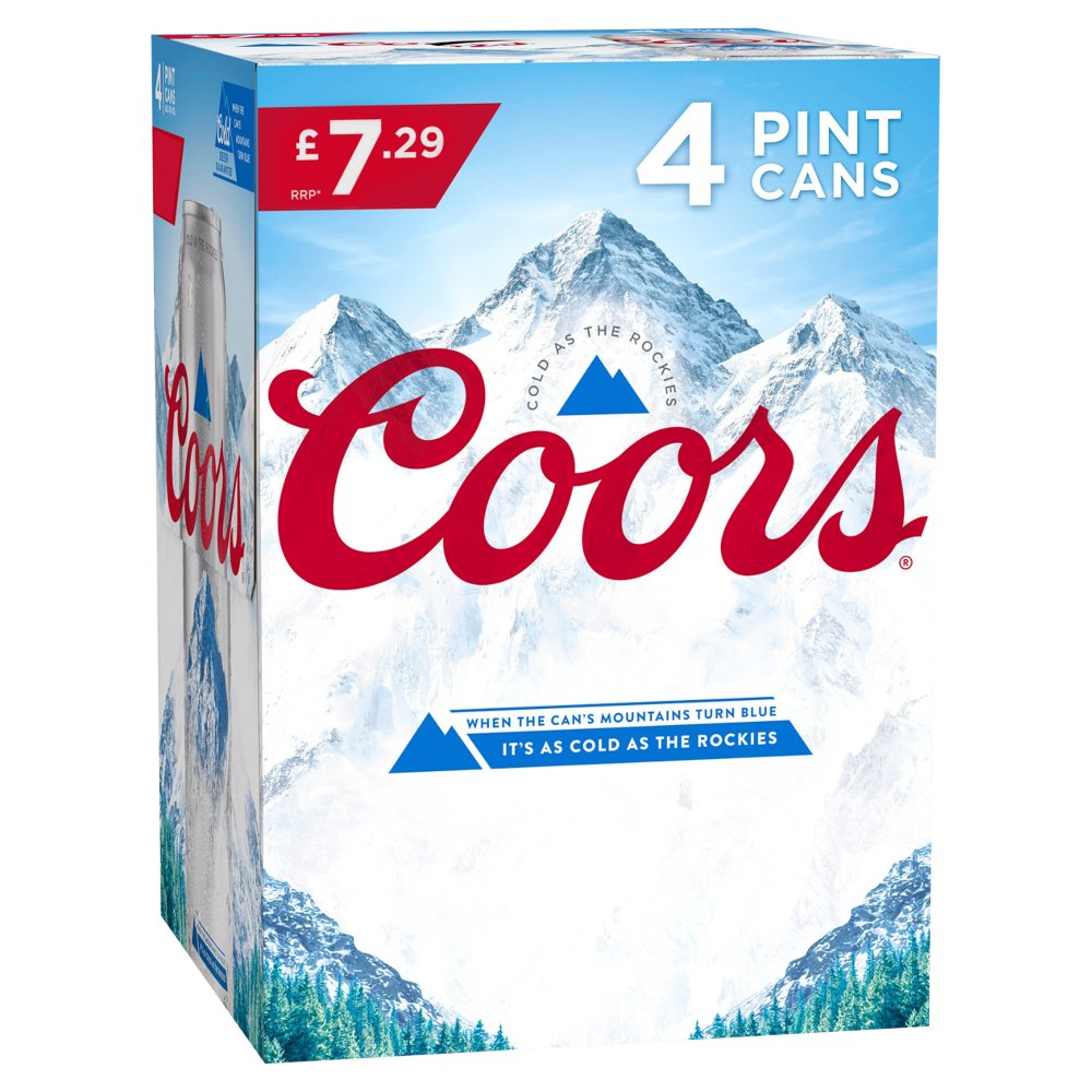 Coors Lager Beer Can (568ml × 6 × 1)