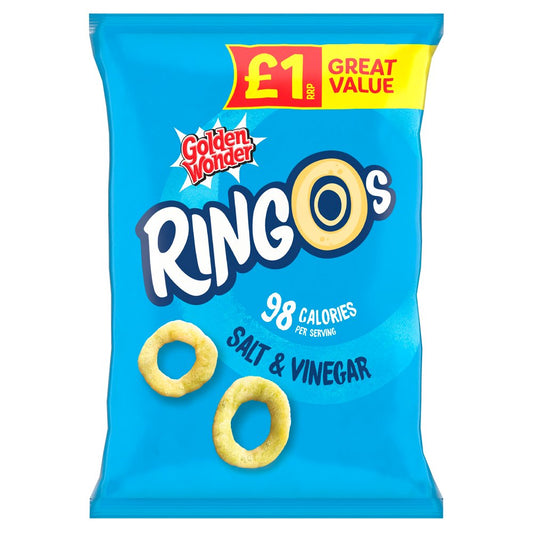 Golden Wonder Ringos Salt & Vinegar (40g × 18 × 1)