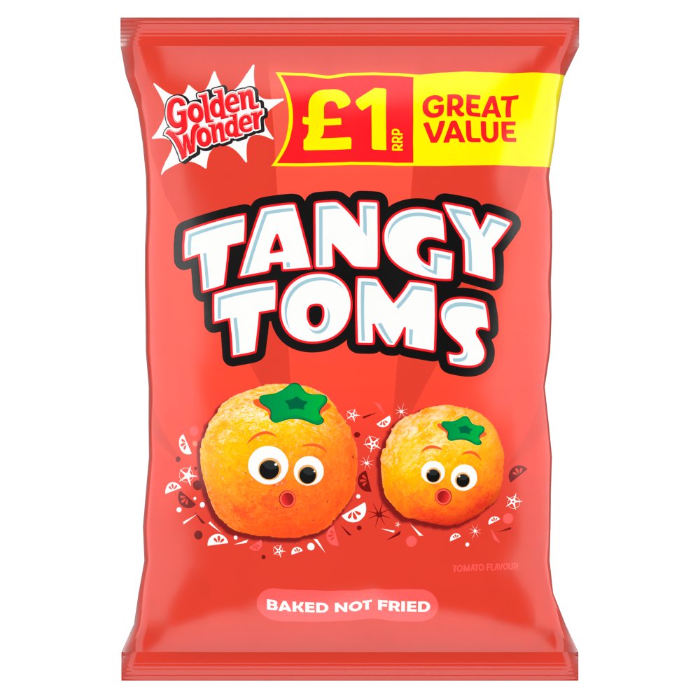 Golden Wonder Tangy Toms Tomato Flavour (63g × 18 × 1)