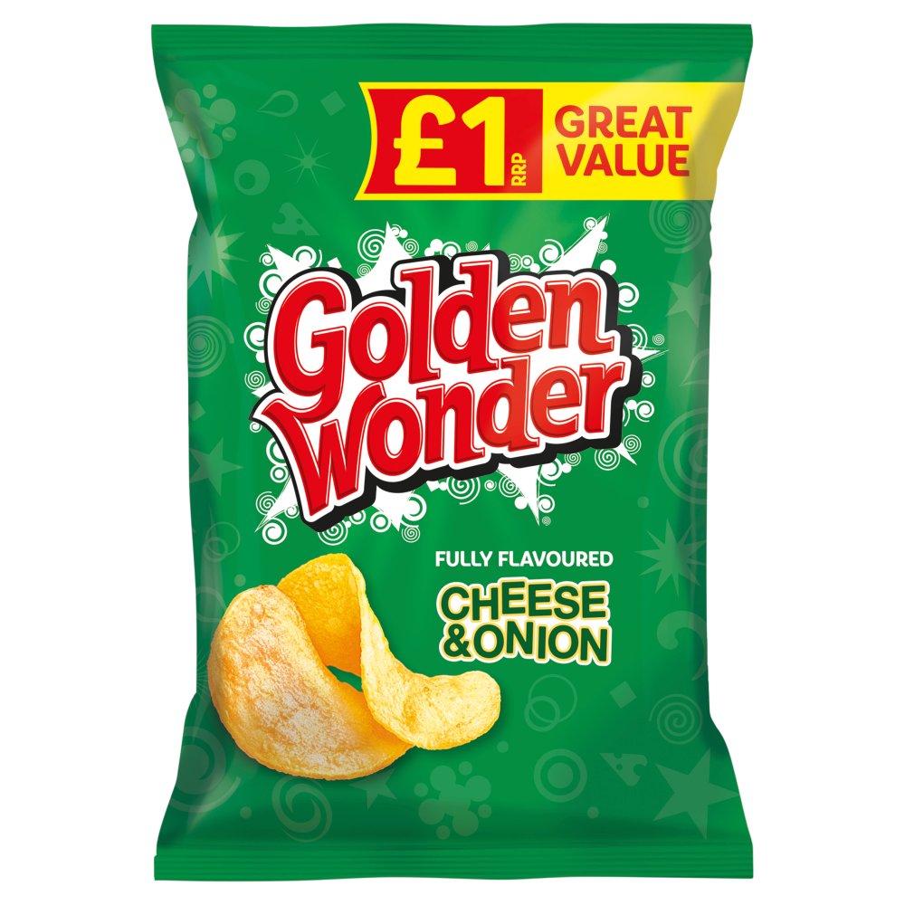 Golden Wonder Fully Flavoured Cheese & Onion (57g × 18 × 1)