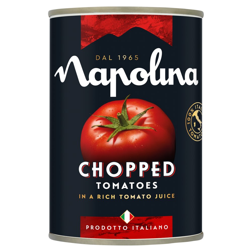 Napolina Chopped Tomatoes in a Rich Tomato Juice (400g × 12 × 1)