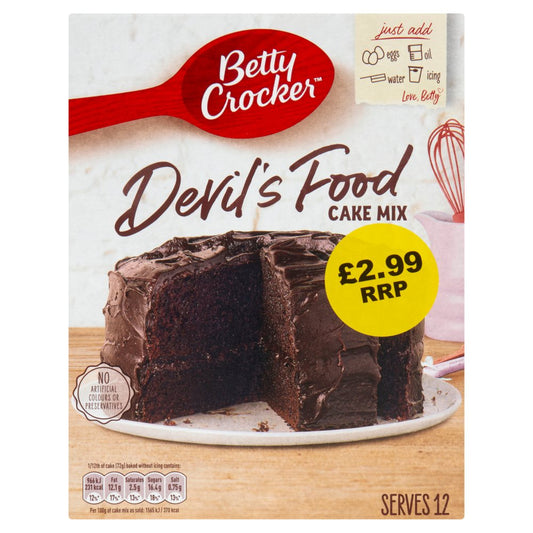 Betty Crocker Devil's Food Cake Mix (425g × 4 × 1)