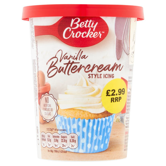 Betty Crocker Vanilla Buttercream Style Icing (400g × 4 × 1)