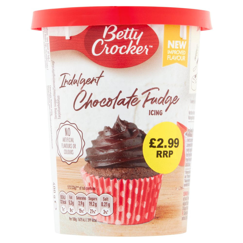 Betty Crocker Indulgent Chocolate Fudge Icing (400g × 4 × 1)