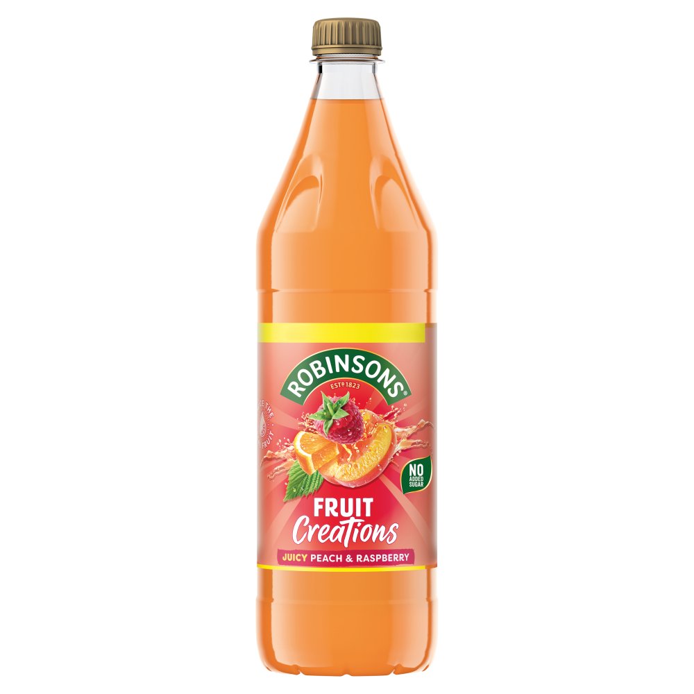 Robinsons Fruit Creations Peach & Raspberry Squash (750ml × 8 × 1)