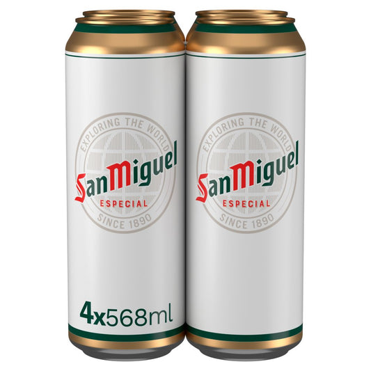 San Miguel Premium Lager Beer Pint Cans (568ml × 6 × 1)