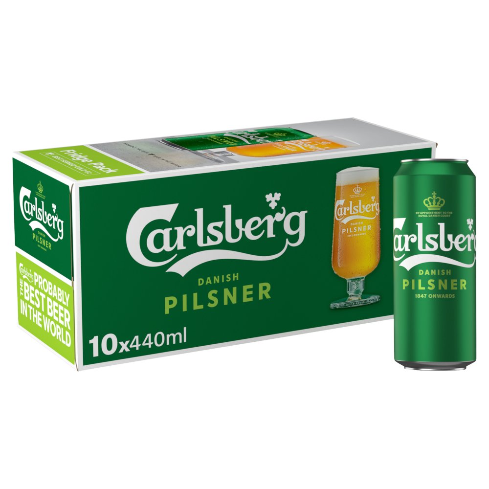 Carlsberg Danish Pilsner Lager Beer Can (440ml × 2 × 1)