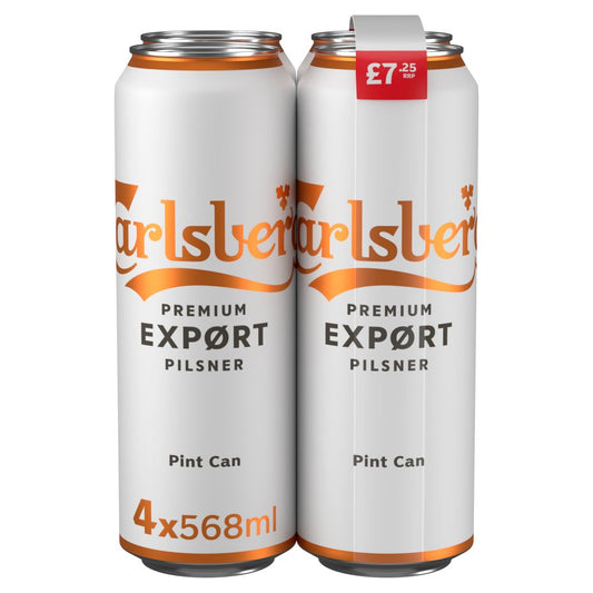 Carlsberg Export Lager Beer PINT CAN PMP £7.25 (568ml × 6 × 1)