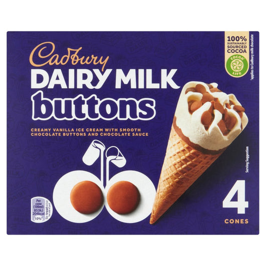 Cadbury Dairy Milk Buttons (4pk × 6)