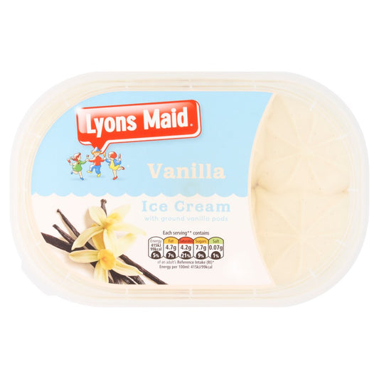 Lyons Maid Vanilla Ice Cream (900ml × 8)