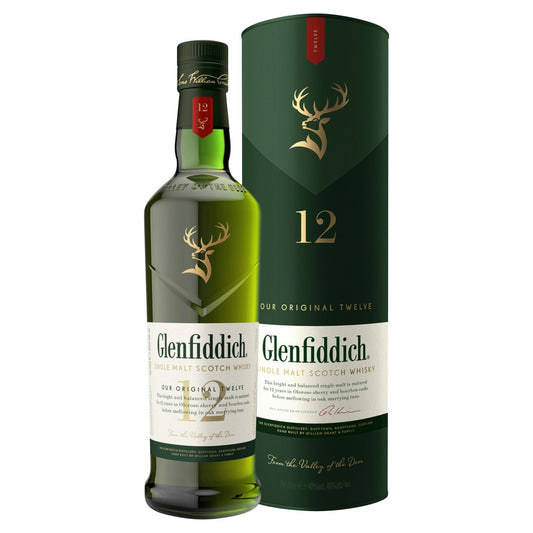 Glenfiddich 12 Year Old Single Malt Scotch Whisky 70cl (70Cl × 6)